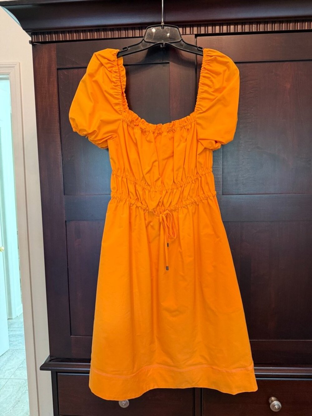 LDT Orange Puff Sleeve Dress Size Medium Tennessee Vols Game Day!